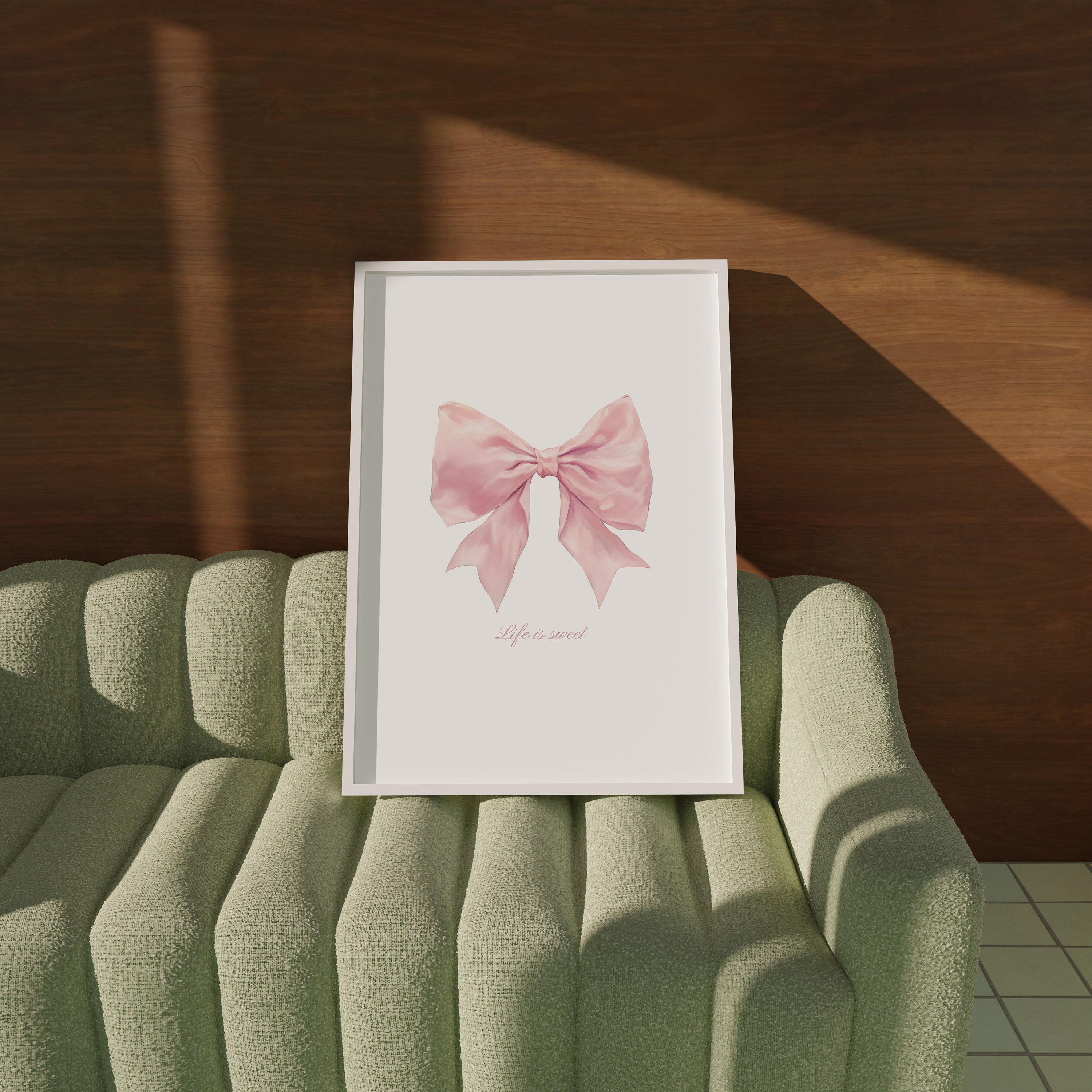 coquette print, grandmillenial art, preppy pink art, bow aesthetic print, blush pink art, nursery girly wall art, soft apartment wall decor