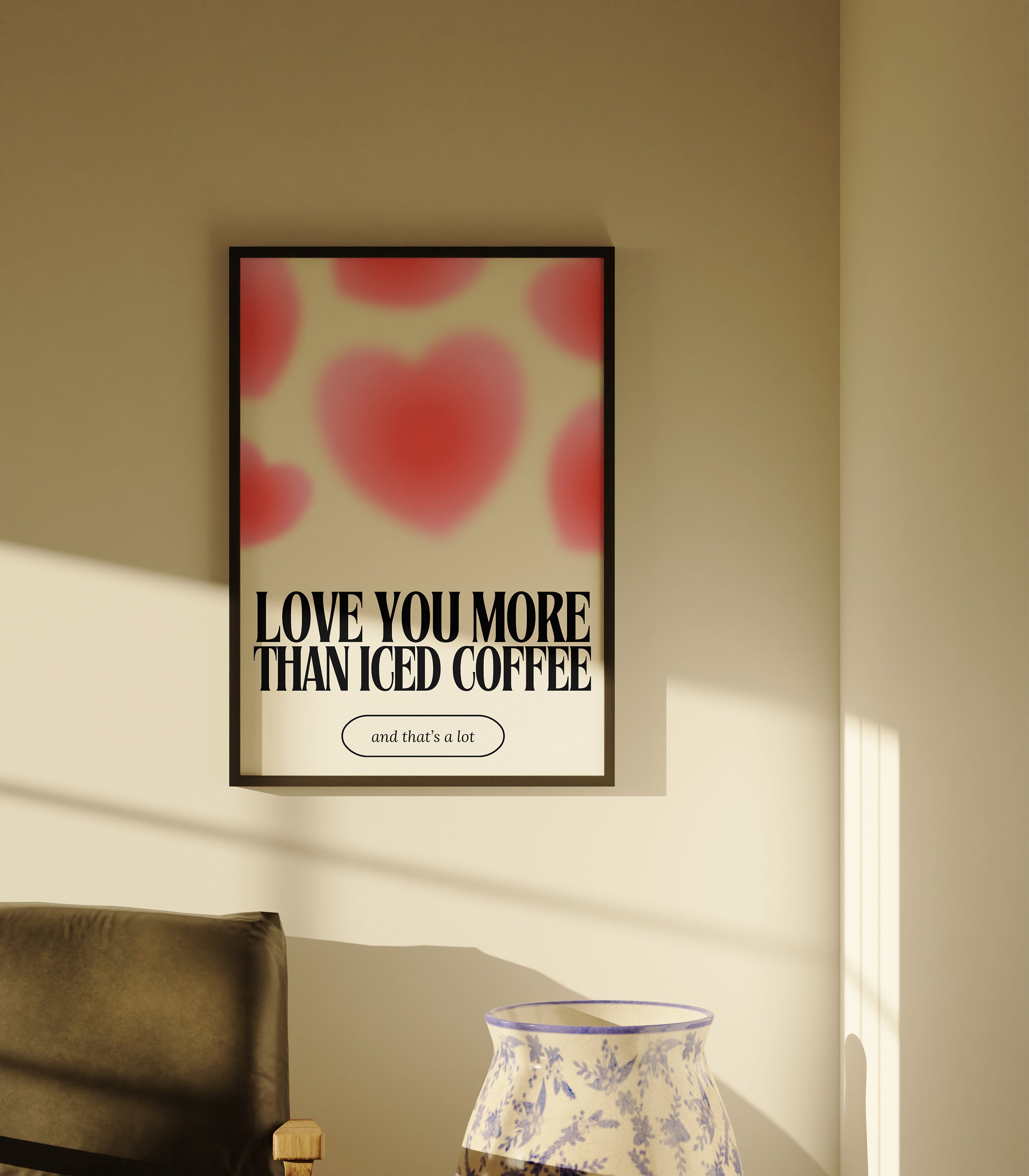 Iced Coffee Art, Printable Trendy Wall Art, Pink Wall Art, It Girl Aesthetic Poster, Valentines Art Print, V Day Posters, Coquette Aesthetic