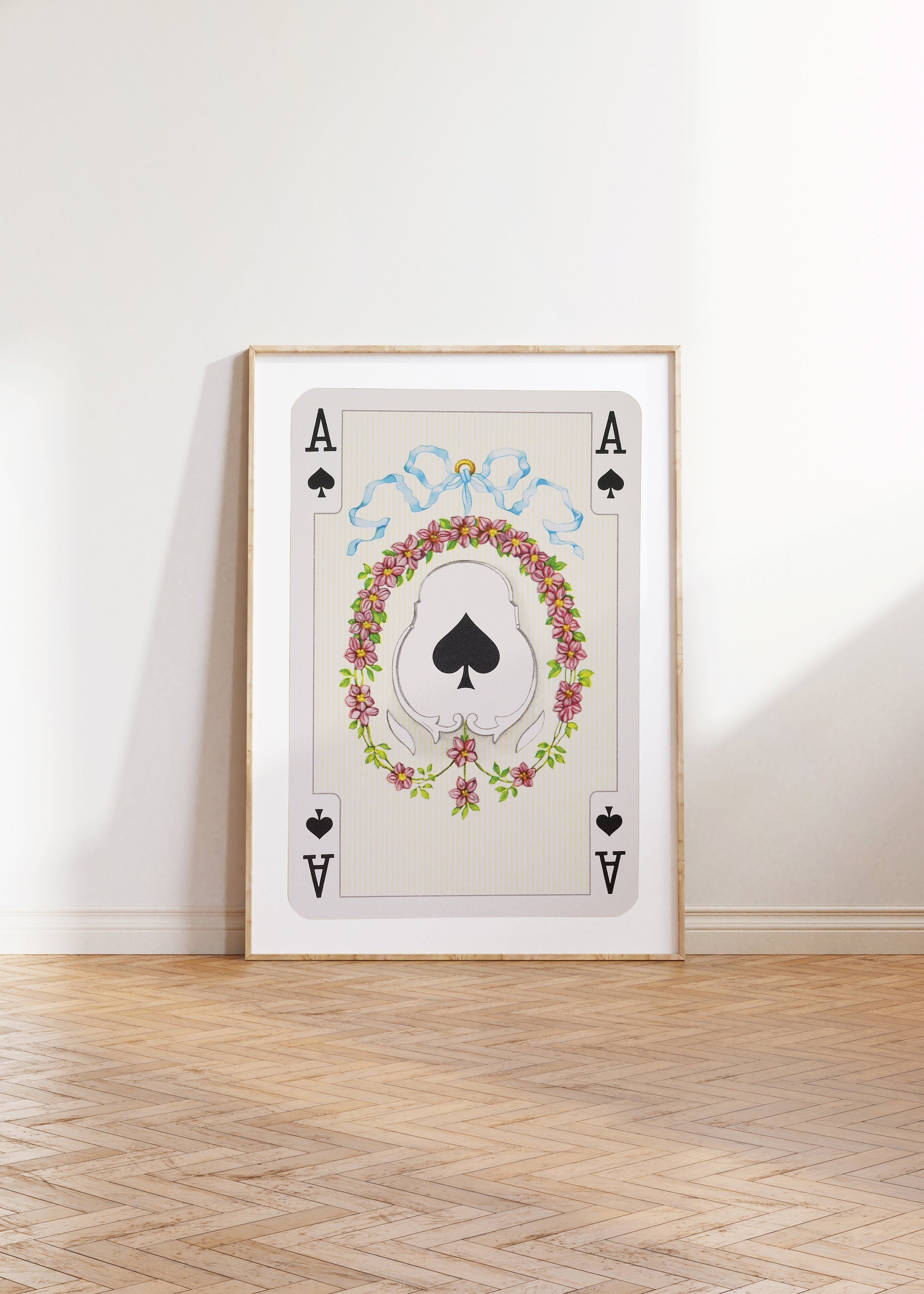 Ace of Hearts,Lucky Girl Quote,Retro Card Posters,Lucky Girl Syndrome Art,Trendy Wall Art,Aesthetic Print,Dorm Art,Ace of Hearts Art