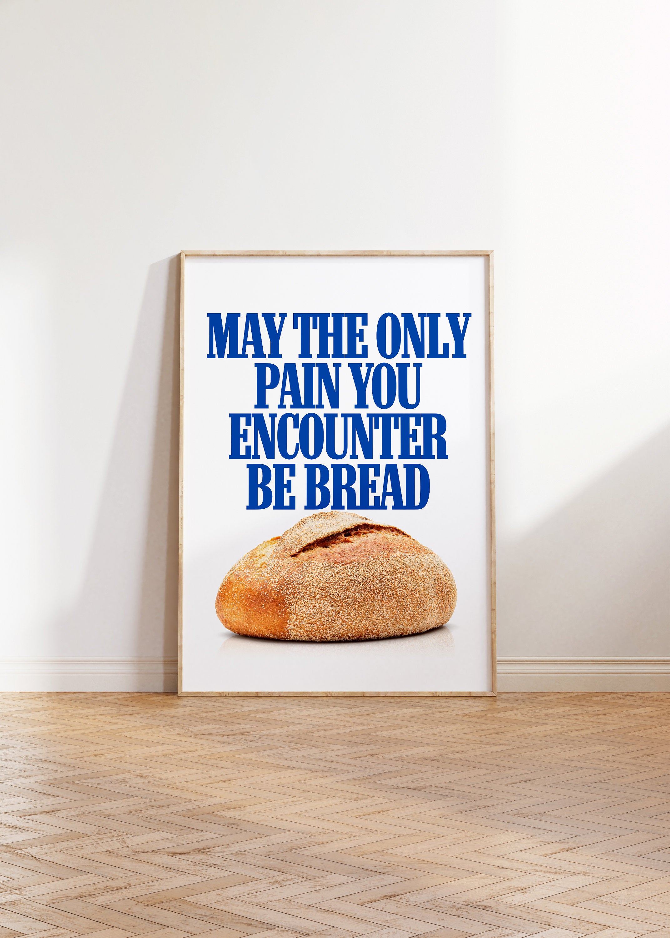 Pain in Bread Art Print, Digital Download, Food Wall Art Print, Trendy Wall Art Print, Fun Kitchen Wall Art Print, Kitchen Wall Decor