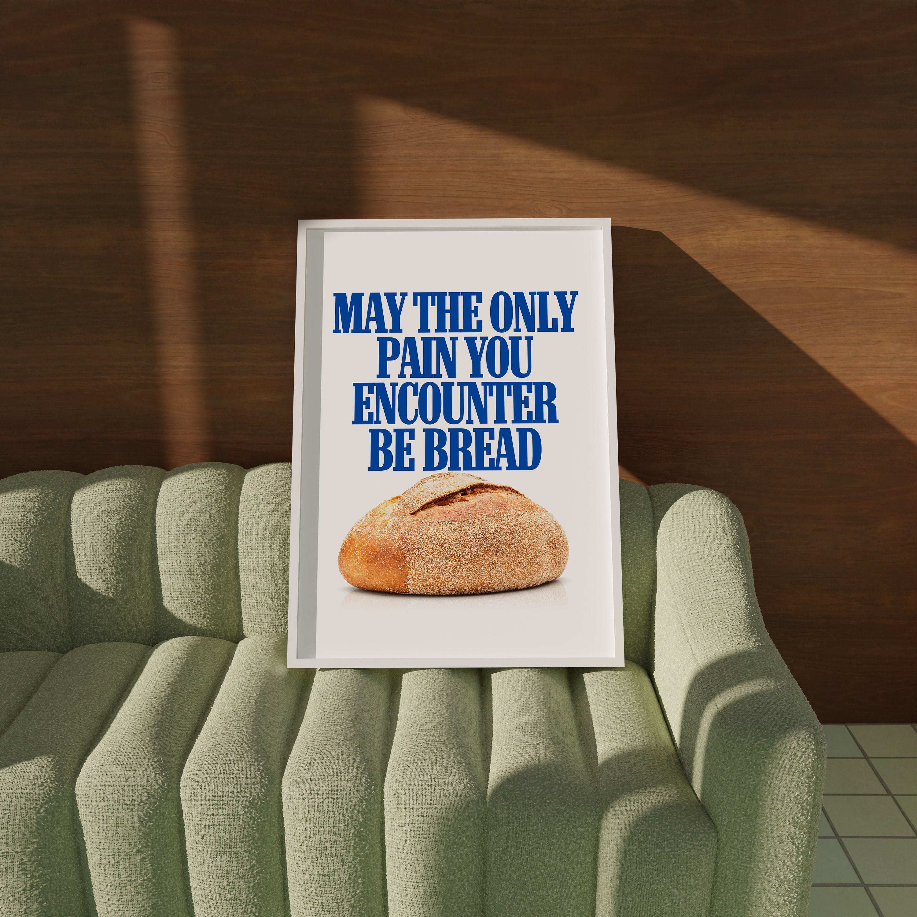 Pain in Bread Art Print, Digital Download, Food Wall Art Print, Trendy Wall Art Print, Fun Kitchen Wall Art Print, Kitchen Wall Decor