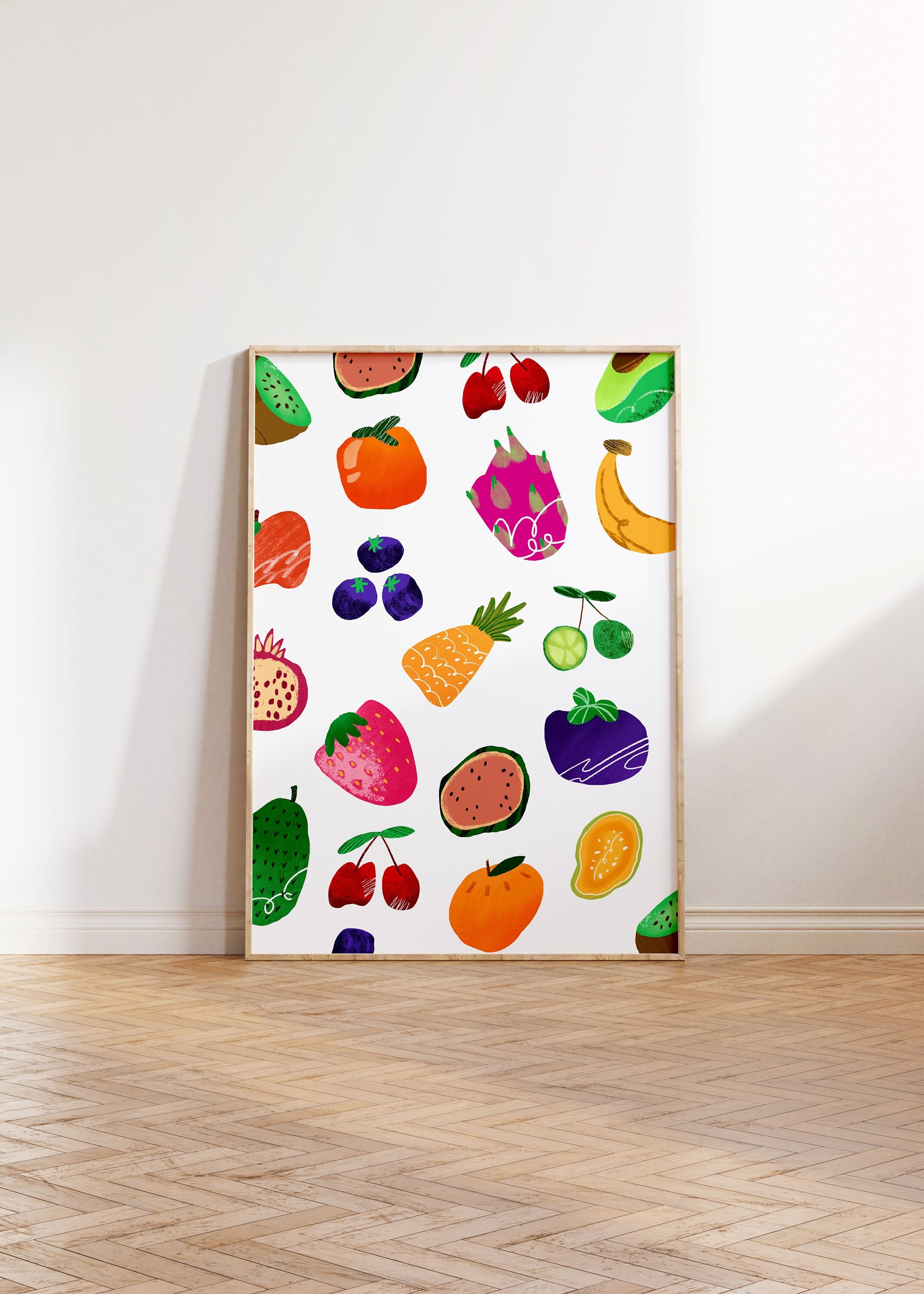 Downloadable Kitchen Wall Art, Digital Food Art Print, Digital Download, Trendy Wall Art Print, Girly Print, Instant Download, Kitchen Print