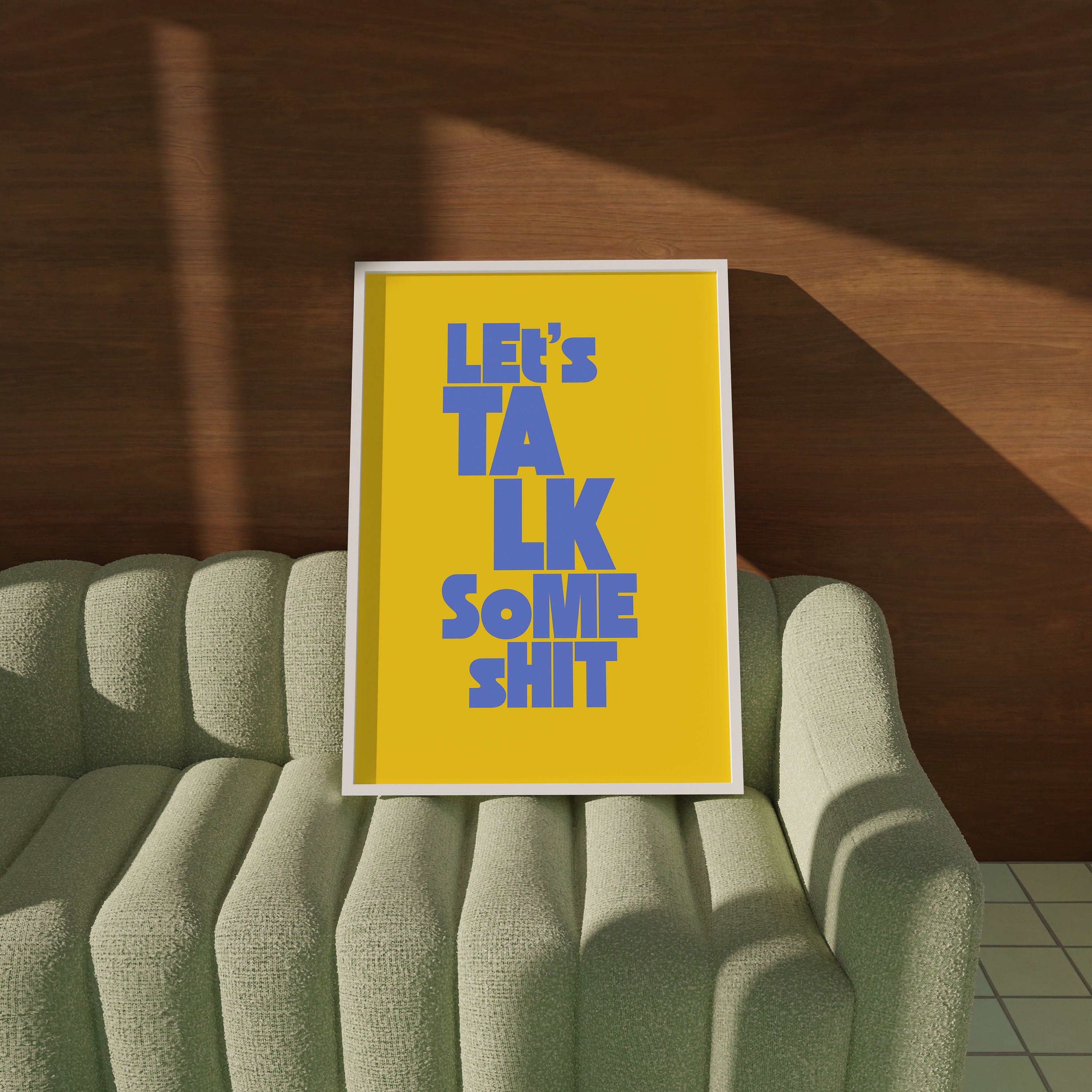 Talk Shit Art Print, Digital Prints, Wall Art Print, Typography Prints, Funny posters, Preppy Wall Art, Bar Car Decor, Apartment Art