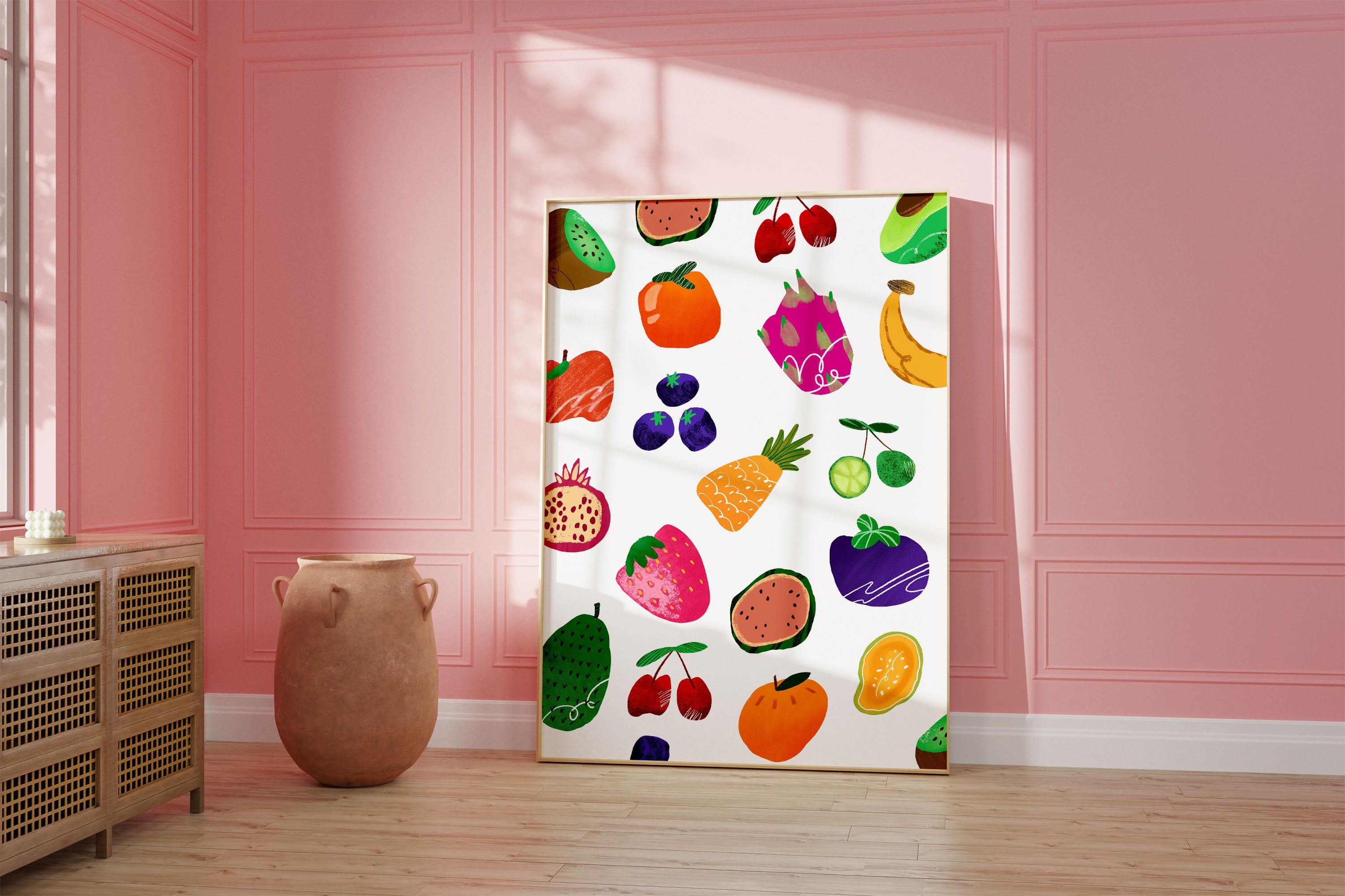 Downloadable Kitchen Wall Art, Digital Food Art Print, Digital Download, Trendy Wall Art Print, Girly Print, Instant Download, Kitchen Print
