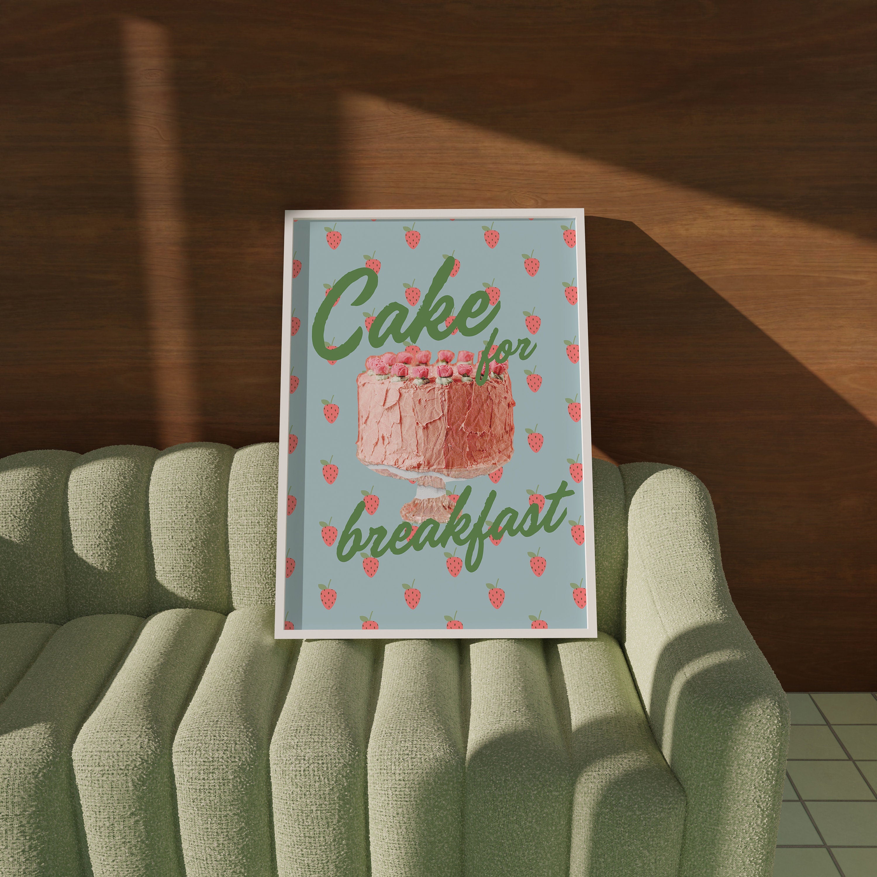 Cake Art, Digital Download, Vday Wall Art, Coquette Cake Art, Trendy Wall Art Print, Kitchen, Pink Kitchen Wall Decor, Pink Cake Art