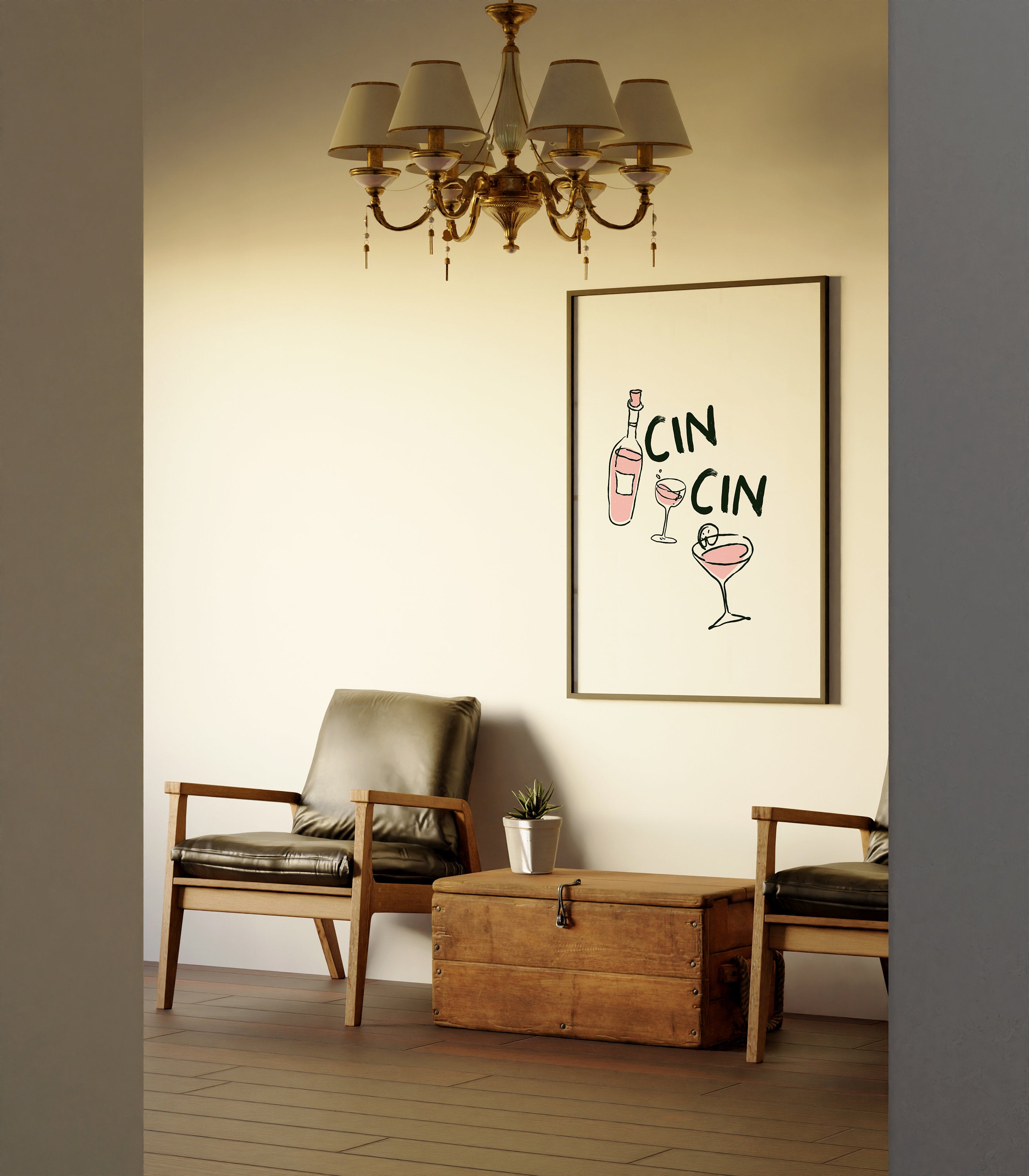 Cin Cin Wall Art Download, Scribbled Cheers Print, Modern Kitchen Printables, Bar Cart Prints , Black Beige Art, Trendy Wine Lover Gift