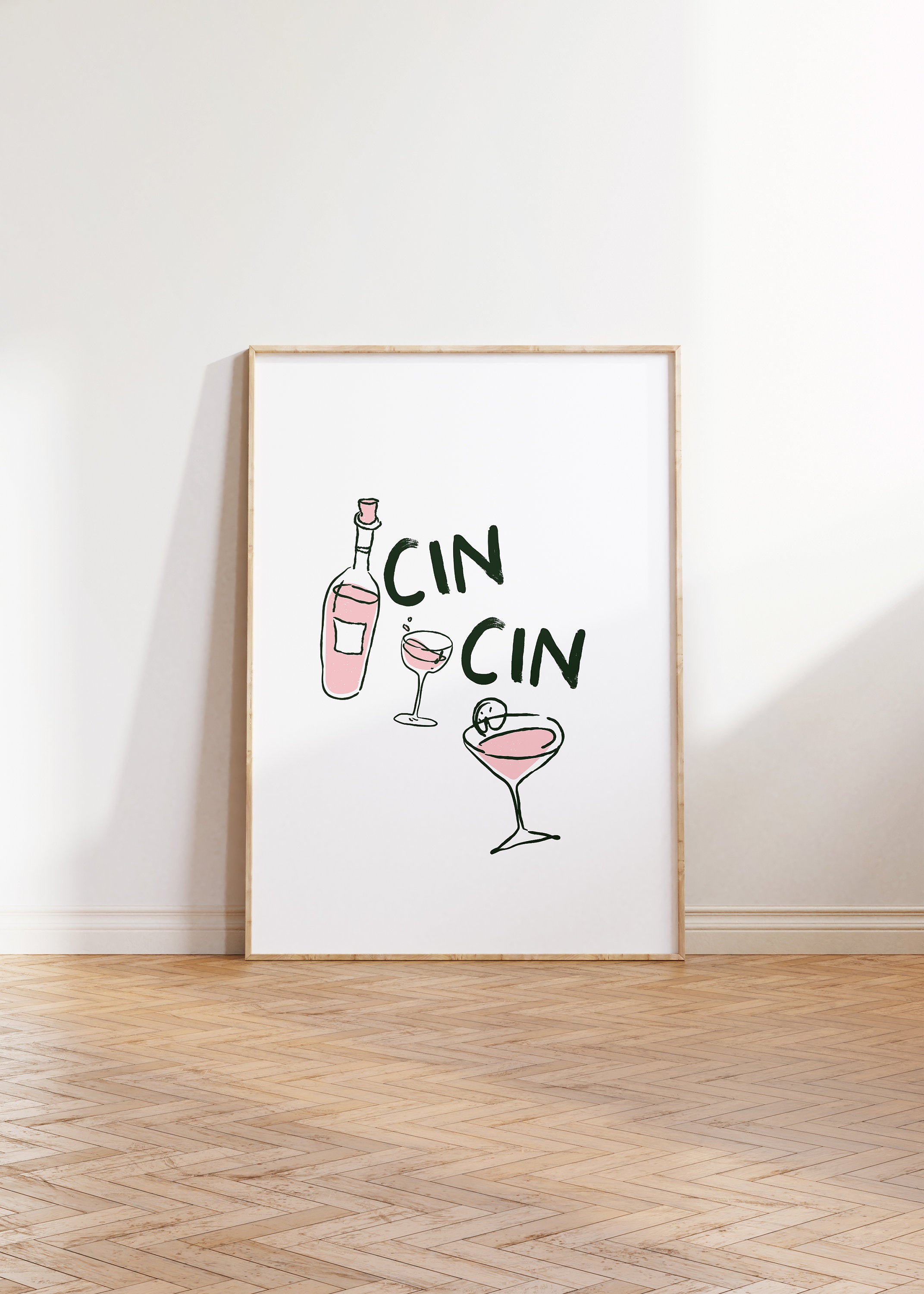 Cin Cin Wall Art Download, Scribbled Cheers Print, Modern Kitchen Printables, Bar Cart Prints , Black Beige Art, Trendy Wine Lover Gift