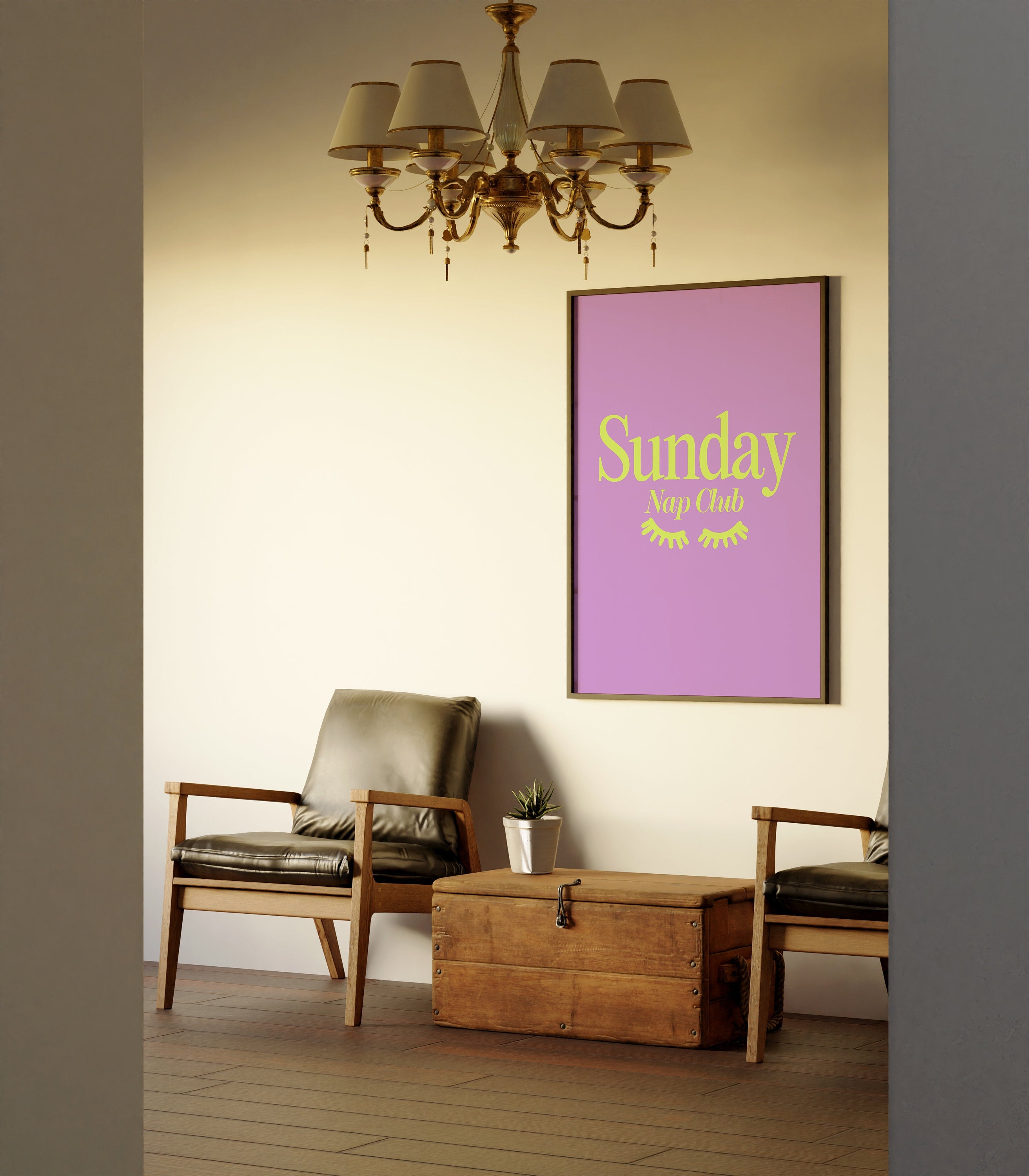 Sunday Nap Club, Large Wall Art, Purple Wall Print, Typography Art, Downloadable Print, Girlie Art Prints, Living Room Decor, Trendy Art