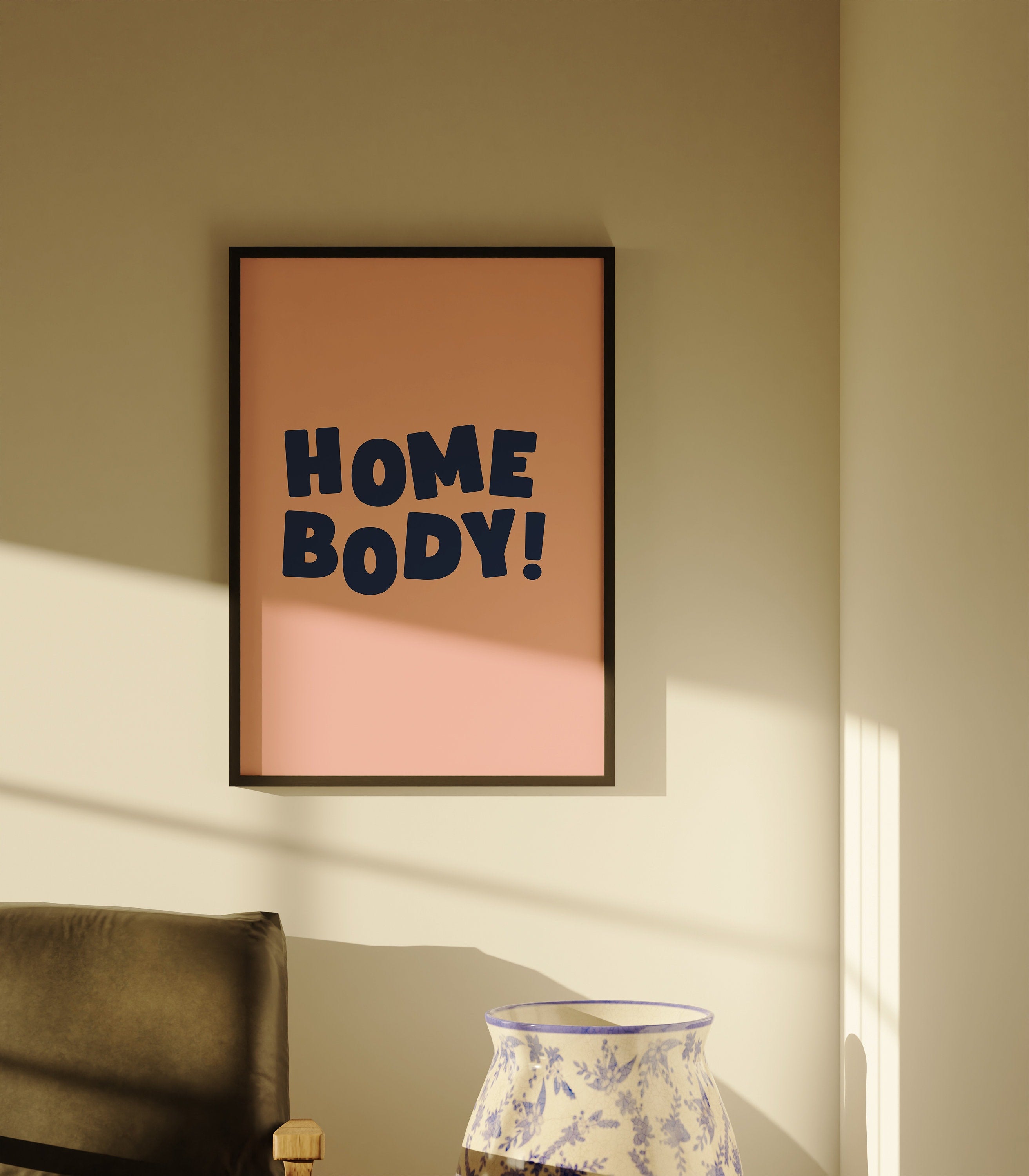 Homebody Poster, Mid Century Modern Print, Living Room Decor, Trendy Wall Art, Retro Prints, Typography Quote Print, Homebody Prints