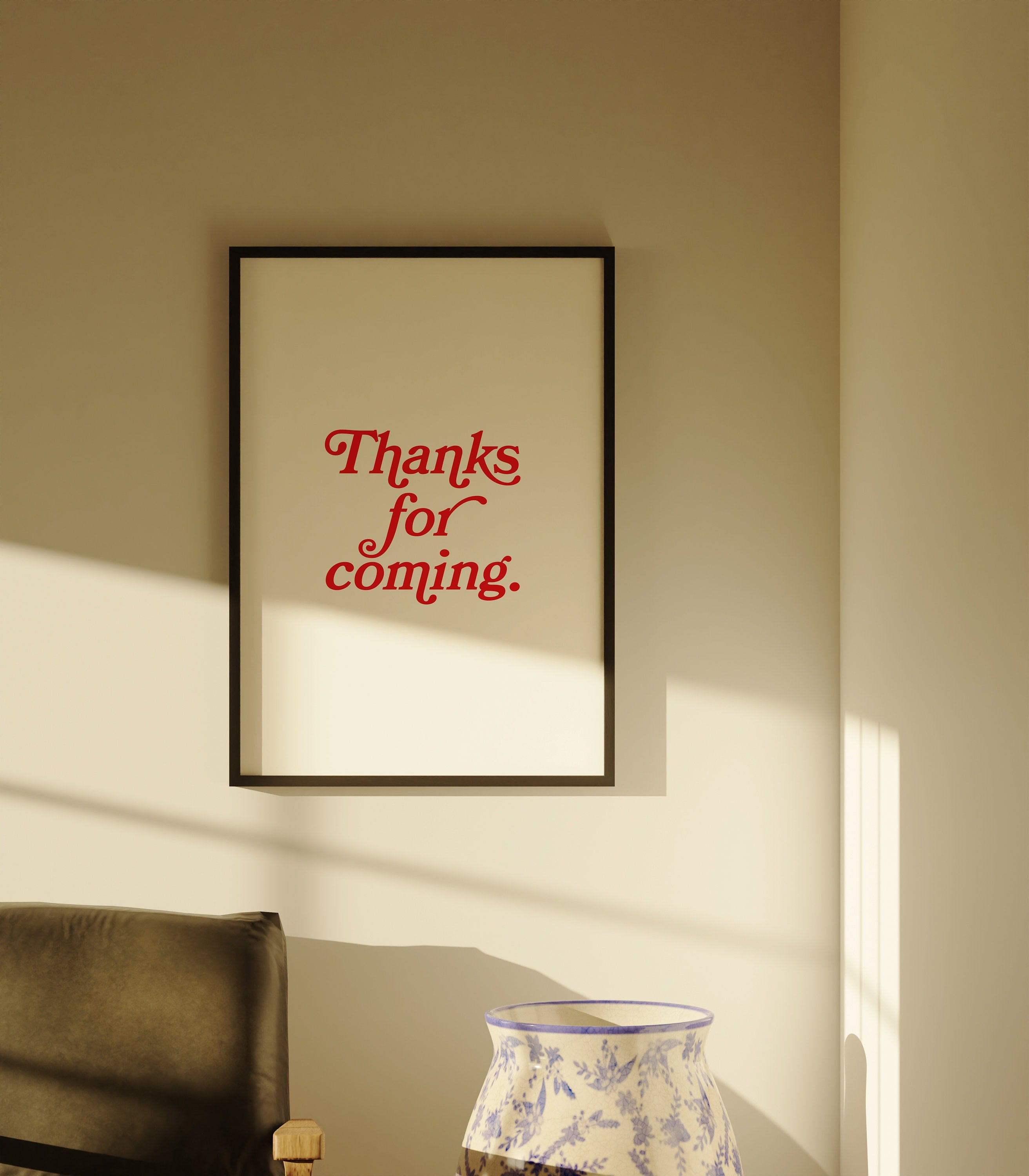 Thanks for coming-Digital Prints-Wall Art Print-Typography Art-Downloadable Print-Bar Art Prints-Living Room Decor-Funny Wall Art-Bright Art