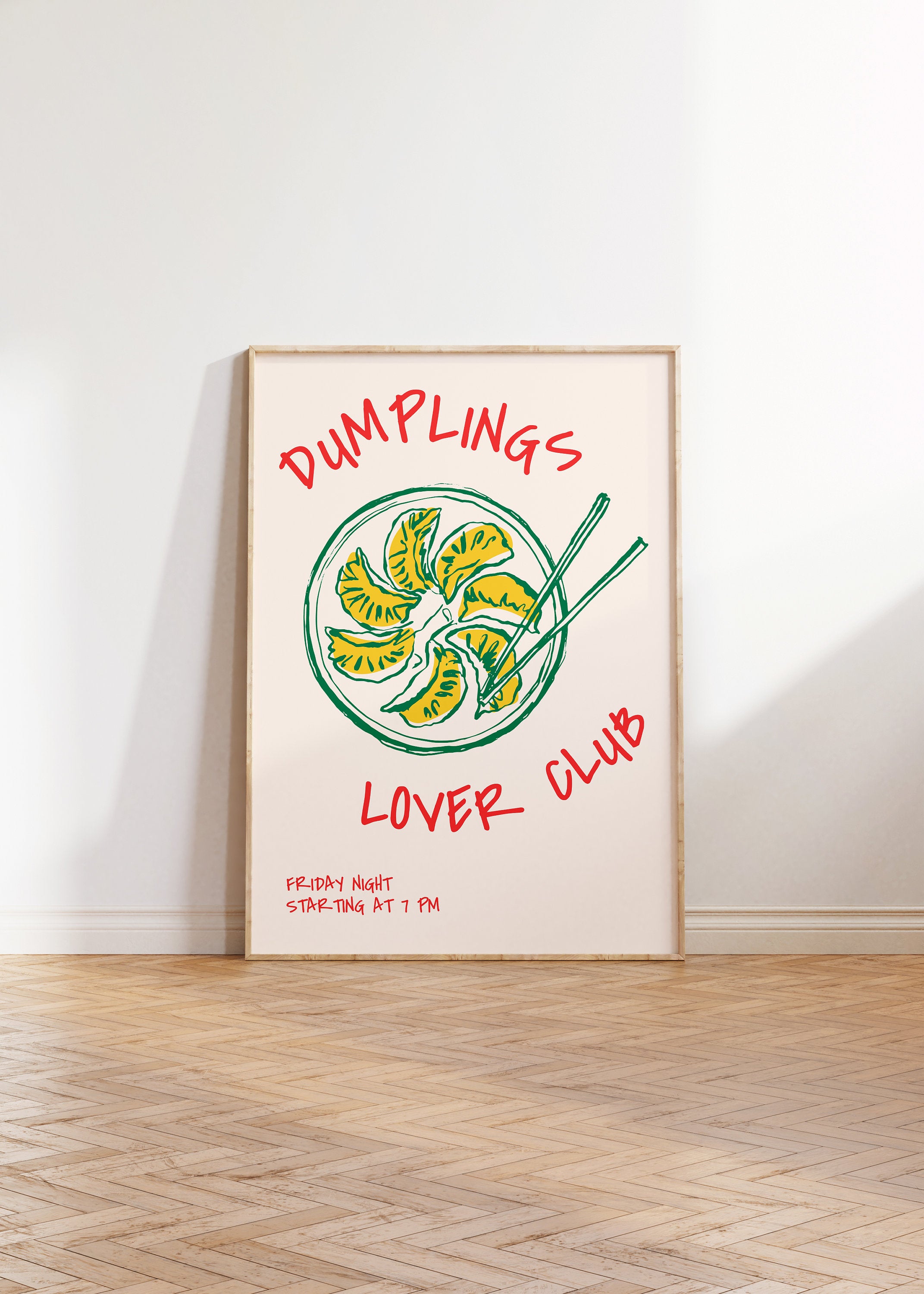 Dim Sum Print, Cute Food Art, Minimalist Kitchen Wall Art, Dumplings Print, Aesthetic Kitchen Decor, Food Art Print, Dumpling Posters, Food