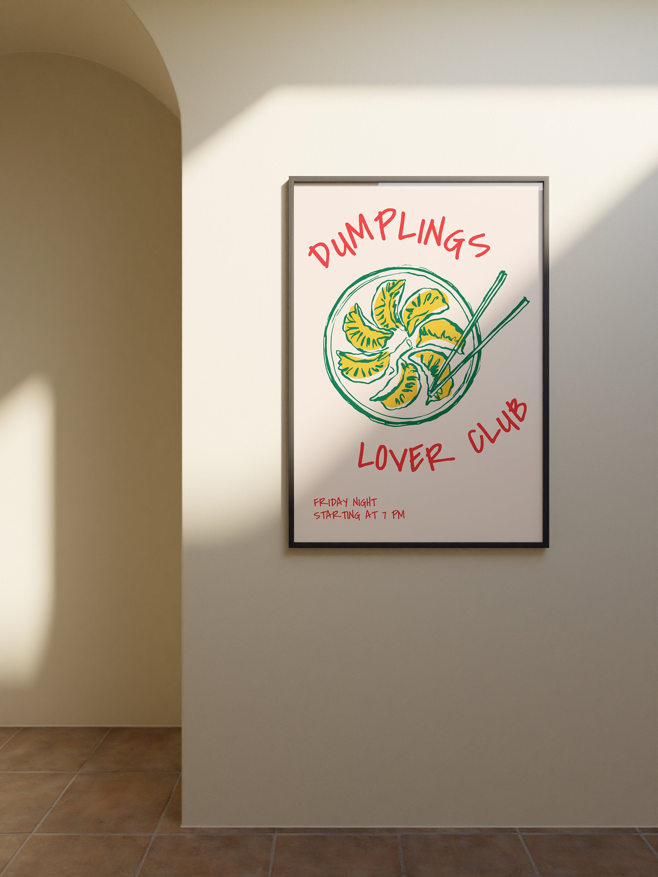 Dim Sum Print, Cute Food Art, Minimalist Kitchen Wall Art, Dumplings Print, Aesthetic Kitchen Decor, Food Art Print, Dumpling Posters, Food