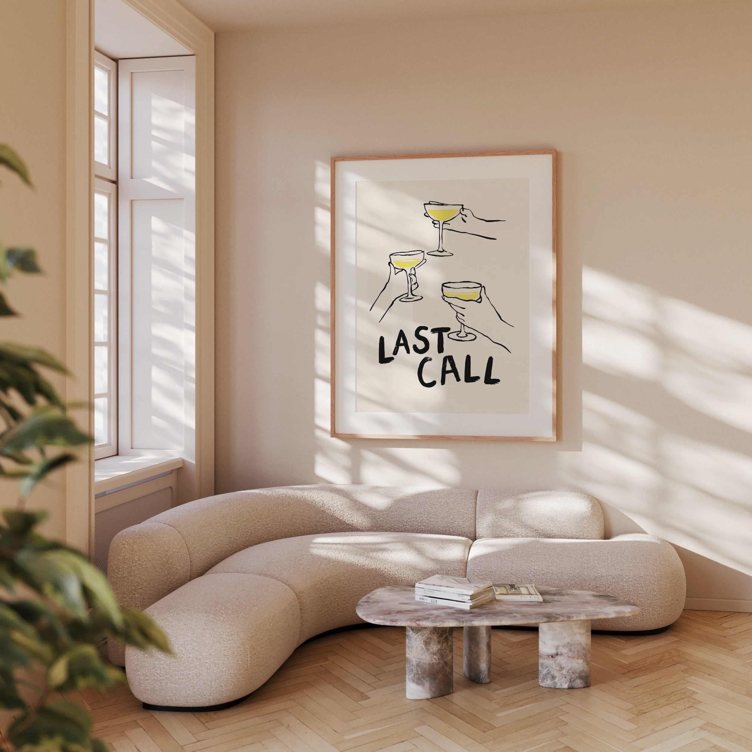 Last Call Wall Art Download, Scribbled Cheers Print, Modern Kitchen Printables, Bar Cart Prints , Black Beige Art, Trendy Wine Lover Gift