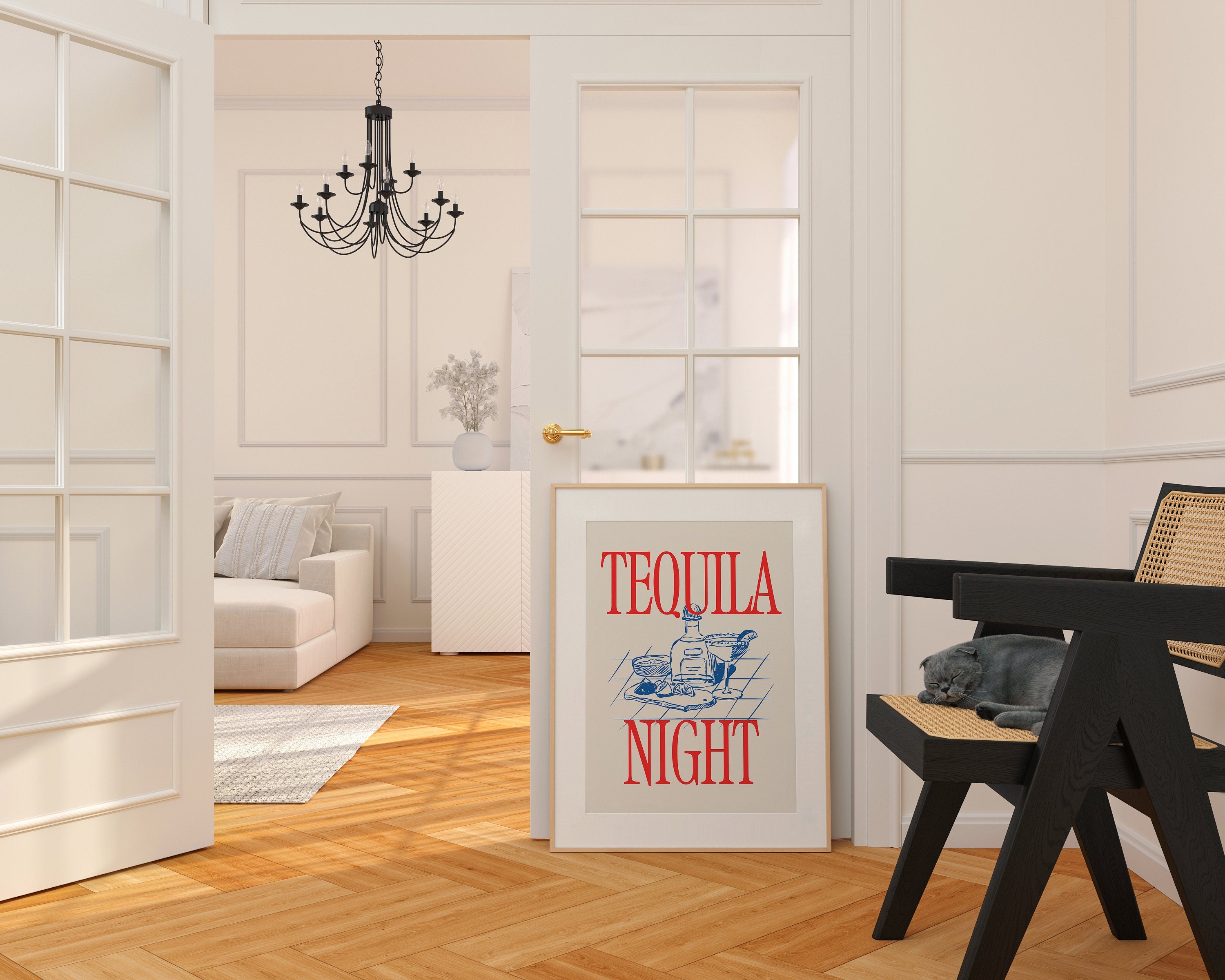 Bar Art Print, Liquor Poster, Tequila Night Print, Cute Bar Cart Art, Wall Art, Tequila Poster, Tequila Print, Digital Download, Bar Art