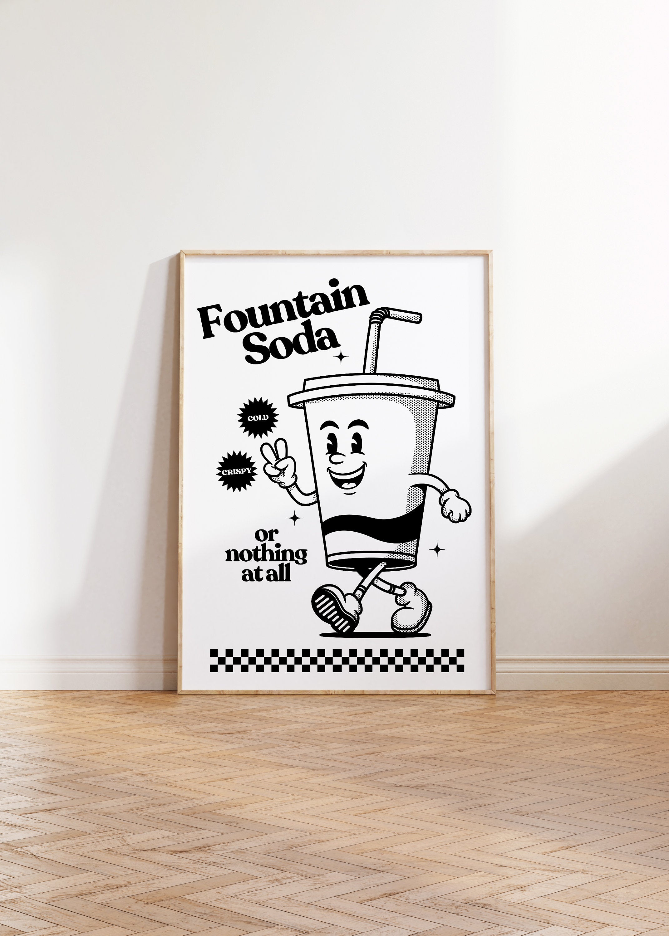 Soda Poster, Digital Download, Wall Print-Retro, Best Diet Coke Art, Funny Preppy Art, Soda Art Print, Bar Cart Print, Kitchen Art